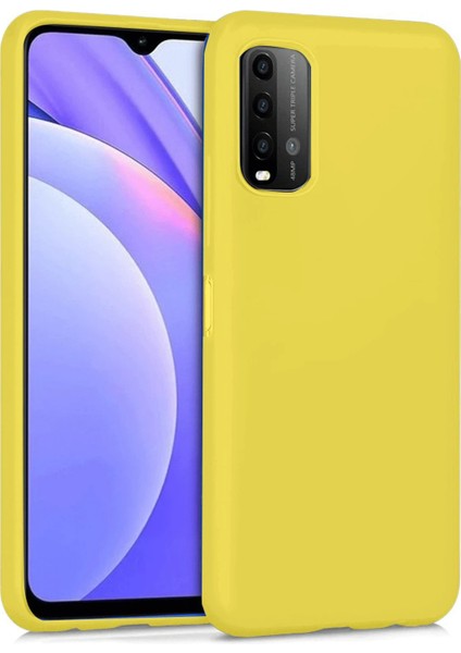 Xiaomi Redmi 9t Kılıf Nano Içi Kadife Silikon - Sarı Gnzrz