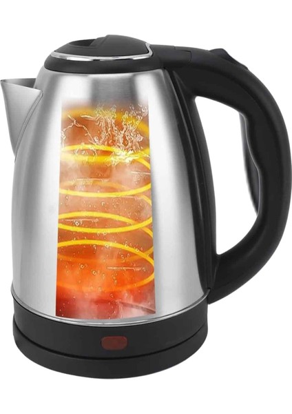 Elektrikli Paslanmaz Çelik Su Isıtcı Çelik Kettle 1.8 Lt. Uzun Ömürlü