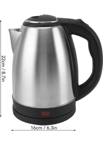Elektrikli Paslanmaz Çelik Su Isıtcı Çelik Kettle 1.8 Lt. Uzun Ömürlü