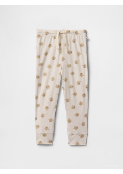 Erkek Bebek Bej Gap Logo Baskılı Pull-On Jogger Eşofman Altı