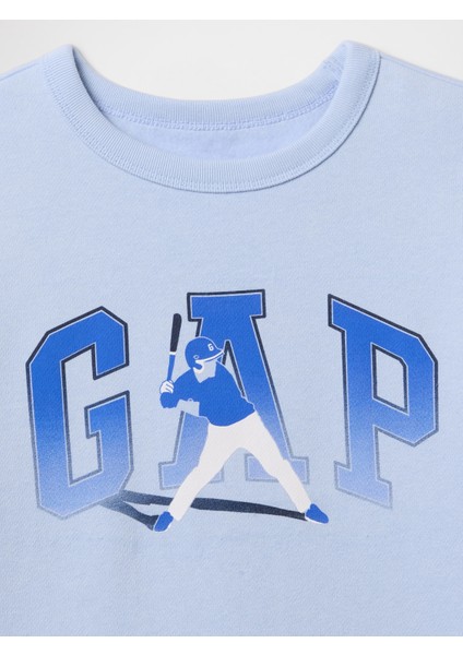 Erkek Çocuk Açık Mavi Gap Logo Sweatshirt