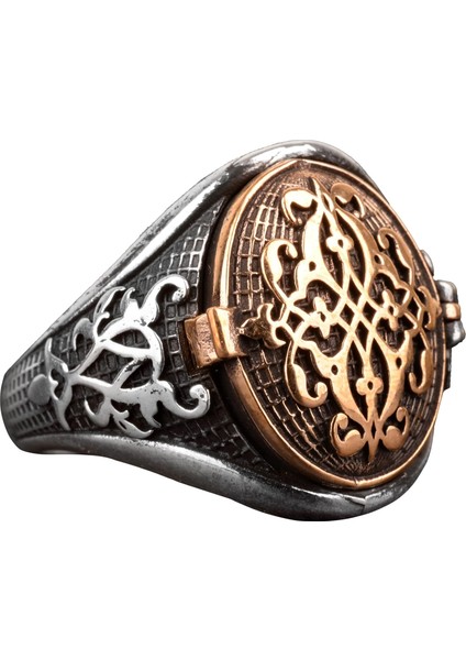 Kapaklı Gümüş Yüzük, Kutulu Yüzük, 925 Ayar Gümüş Erkek Yüzük