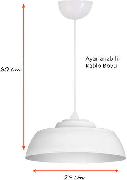 Oscar Beyaz Rengi Sarkıt Avize Yatak Odası Salon Mutfak Koridor Şık Lamba fiyatları