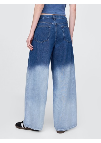 Kadın Mavi Mid Rise Ultrasoft Baggy Jean Pantolon modelleri