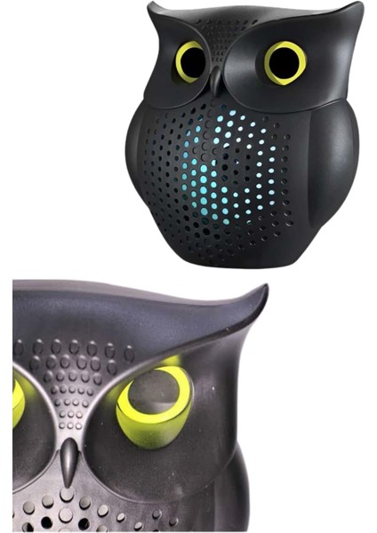 Bluetooth Hoparlör Tws Kablosuz Rgb Işıklı Dekoratif Taşınabilir Baykuş
