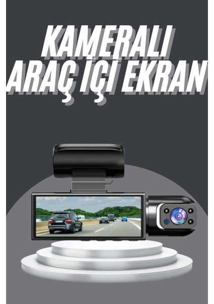 Video ve Fotoğraf Kaydedici Sürüş Kamerası Ön ve Arka Çift Kameralı