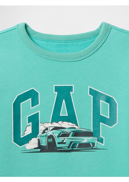 Erkek Çocuk Mavi Gap Logo Sweatshirt