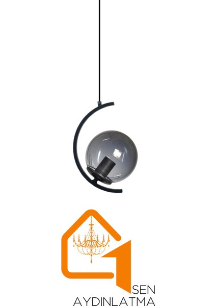 Zaman 1'li Füme Hakiki Glop Camlı Lüks Avize - Yatak Odası - Salon - Mutfak - Hol fırsatları