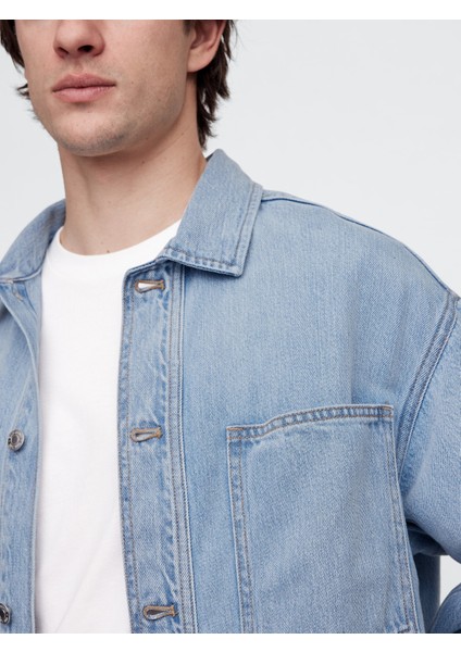 Erkek Mavi Ultrasoft Denim Ceket modelleri