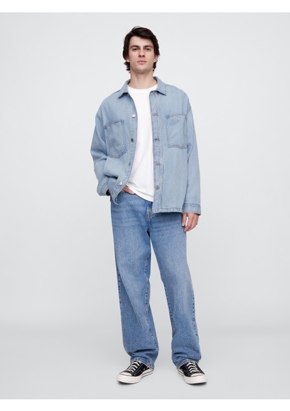 Erkek Mavi Ultrasoft Denim Ceket fırsatları