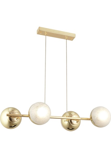 Berca 4lü Gold Avize Modern Mutfak Yemek Masası Üstü Yatak Odası Salon Avize