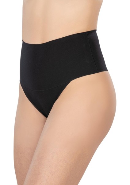 Miraxx Siyah Mı 2806 Lazer Kesim Yüksek Bel Iz Yapmaz String