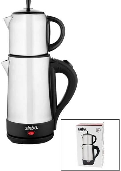 Çelik Elektrikli Çaycı - Çay Makinesi 1.7lt + 0.7lt 2ın1 Kullanım STM-5847