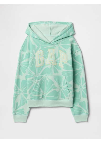 Kız Çocuk Yeşil Gap Logo Fleece Sweatshirt