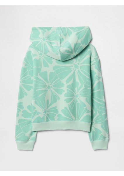Kız Çocuk Yeşil Gap Logo Fleece Sweatshirt