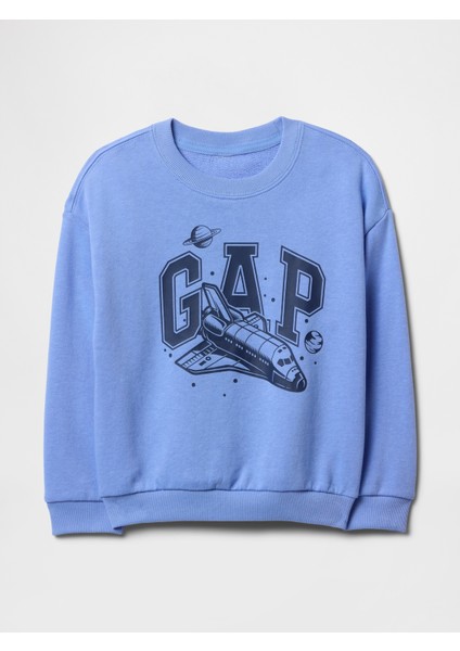 Erkek Bebek Mavi Gap Logo Relaxed Sweatshirt