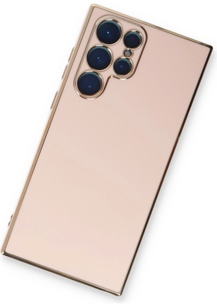 Samsung Galaxy S22 Ultra Kılıf Volet Silikon - Pembe Gnzrz