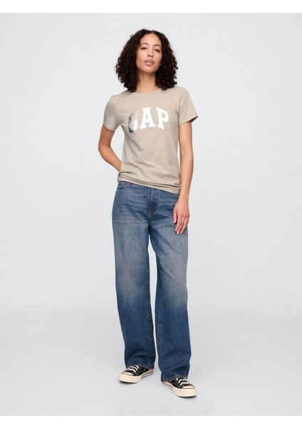 Kadın Bej Gap Logo T-Shirt fırsatları