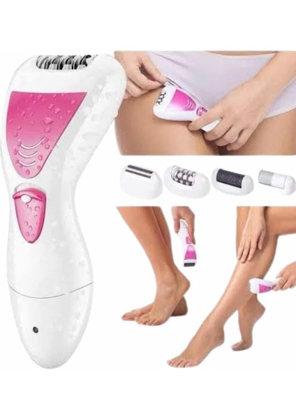 Profesyonel 4in1 Çok Amaçlı Epilasyon Aleti Şarjlı Pratik Taşınabilir