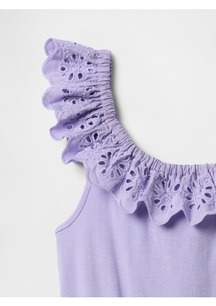 Kız Çocuk Mor Fırfırlı Elbise fiyatları