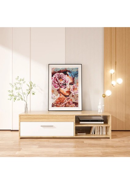 Çiçeklenen Ruh Sayılarla Boyama Seti, Hobi Seti, 40X50 Tablo, Fırça Boya Asma Aparatı Dahil, Doğa
