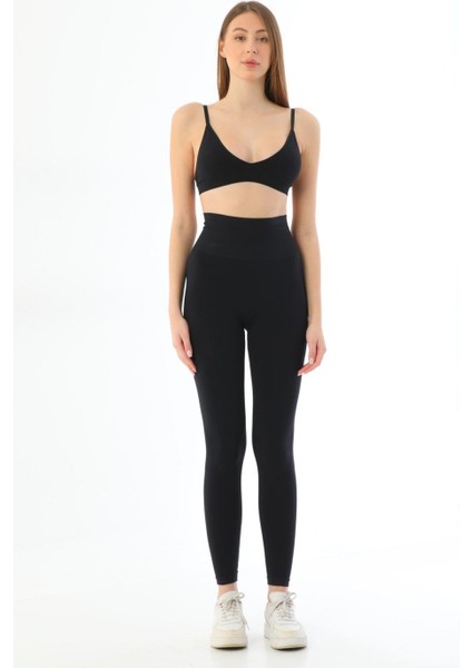 Miraxx Siyah Mı 3905 Yüksek Bel Toparlayıcı Tayt