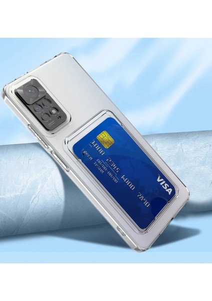 Xiaomi Redmi Note 11 Kılıf Kart Şeffaf Silikon - Şeffaf Gnzrz