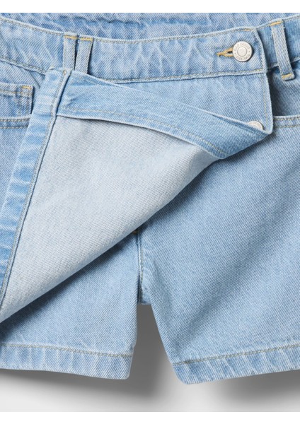 Kız Çocuk Açık Mavi Denim Şort Etek fiyatları