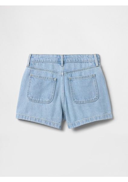 Kız Çocuk Açık Mavi Denim Şort Etek modelleri