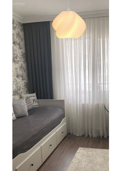 Tyra Beyaz Avize Yatak Odası, Mutfak, Oturma Odası Tasarım Tekli Sarkıt Avize (Plastik) E27