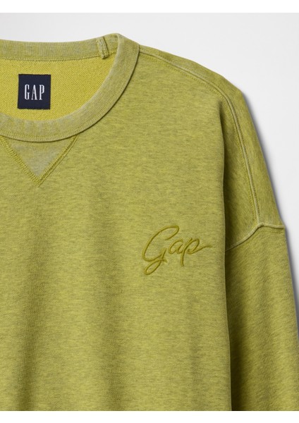 Erkek Yeşil Vintage Soft Oversize Gap Logo Sweatshirt fırsatları