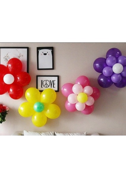 18'li Papatya-Çicek Balon Yapma Aparatı Balon Çiçek Yapma Aparatı Dekoratif Balon Çiçek Aparatı