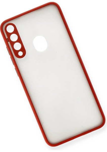 Huawei Y6P Kılıf Montreal Silikon Kapak - Kırmızı Gnzrz