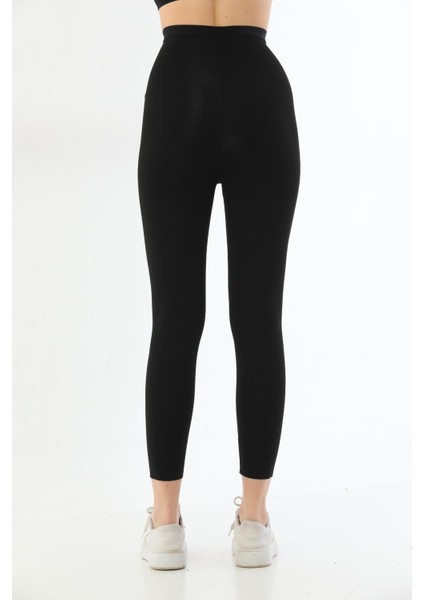 Miraxx Siyah Mı 2711 Lazer Kesim Fermuarlı Uzun Tayt fiyatları