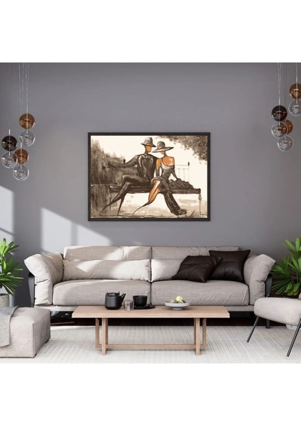 Ilk Buluşma Sayılarla Boyama Seti, Hobi Seti, 40X50 Tablo, Fırça Boya Asma Aparatı Dahil, Doğa, Aşk