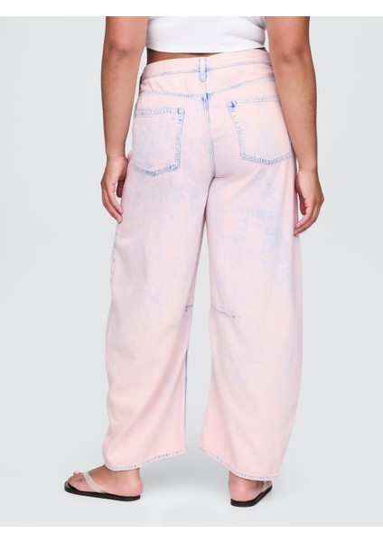 Kadın Açık Pembe High Rise Ultrasoft Horseshoe Jean Pantolon fırsatları
