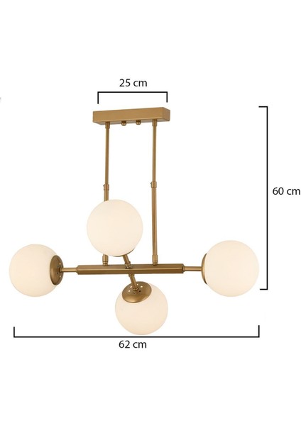 Nazar 4lü Eskitme Modern Tasarım Yemek Odası, Yatak Odası Salon Avize
