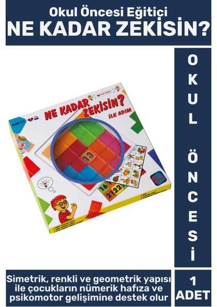 Preschool Eğitici Simetri Geometri Nümerik Hafıza Psikomotor Gelişimi Okul Öncesi Ne Kadar Zekisin?