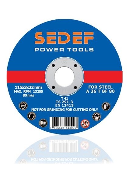 Sedef Metal Kesici Disk 115X3 mm