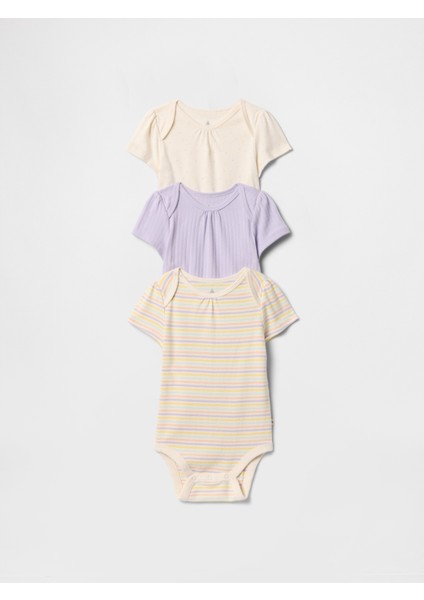 Bebek Lila 3'lü Bodysuit Seti