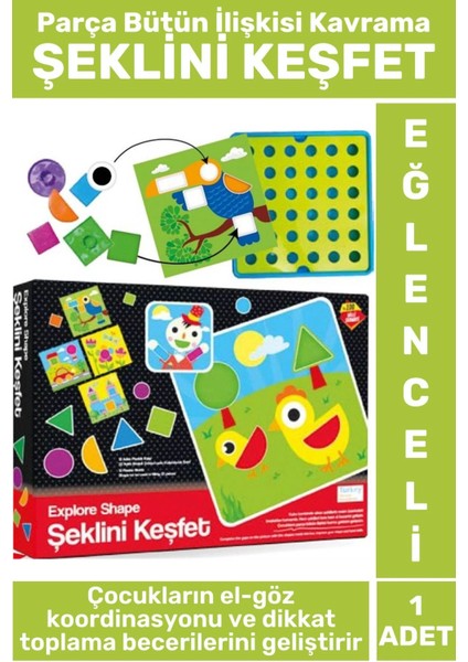 Premium Eğlenceli El Göz Koordinasyon Parça Bütün Ilişkisi Kavrama Çocuk Eğitici Oyun Şeklini Keşfet