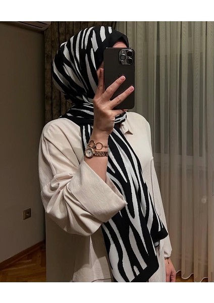 Zebra Desen Şal