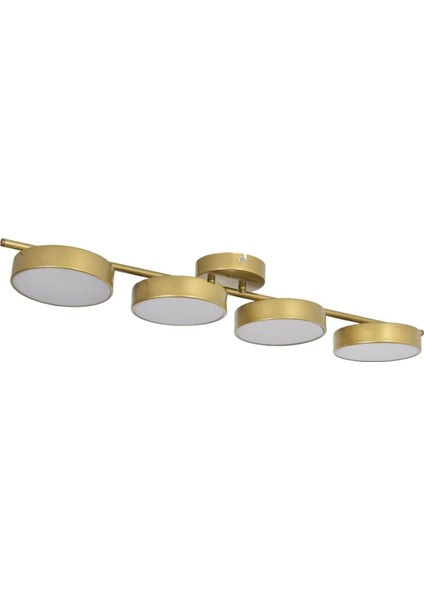 Tual Modern Salon Yatak Odası Giyinme Odası Mutfak Beyaz Işık Ledli Eskitme Renk 4 Lü LED Avize
