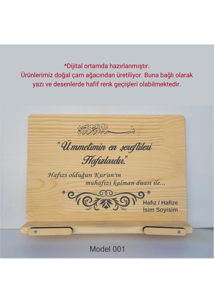 Münzevi İsme Özel Masaüstü Rahle/kitap Okuma STANDI-MODEL001