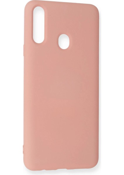 Samsung Galaxy A20S Kılıf Nano Içi Kadife Silikon - Pudra Gnzrz