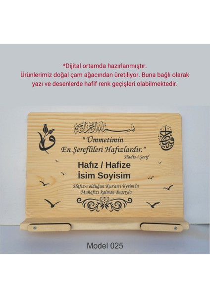Münzevi İsme Özel Masaüstü Rahle/kitap Okuma STANDI-MODEL025
