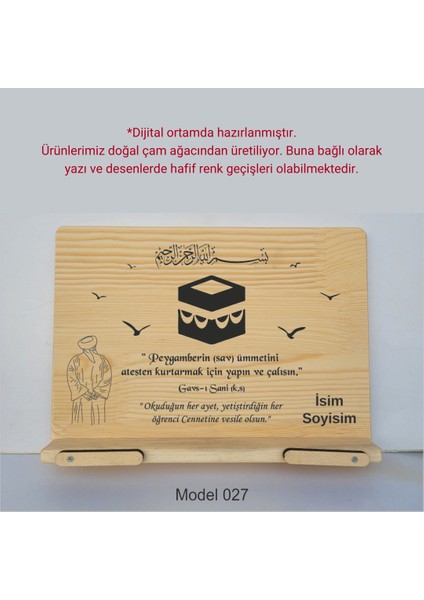 Münzevi İsme Özel Masaüstü Rahle/kitap Okuma STANDI-MODEL027