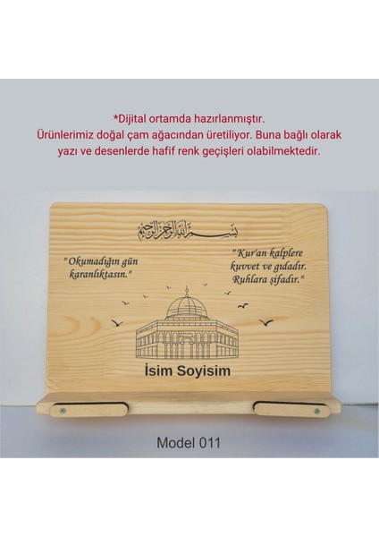 Münzevi İsme Özel Masaüstü Rahle/kitap Okuma STANDI-MODEL011