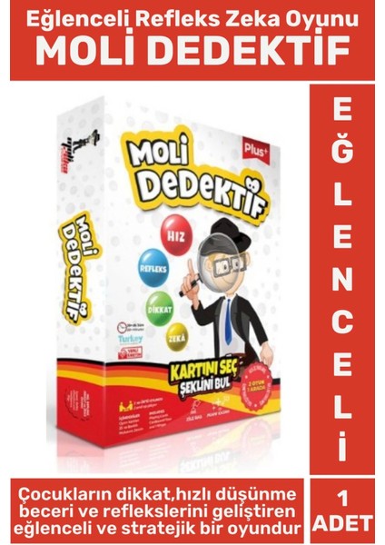 Eğlenceli Dikkat Hızlı Düşünme Refleks Stratejik Beceri Geliştiren Çocuk Eğitici Oyun Moli Dedektif
