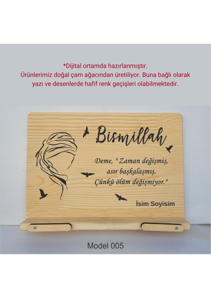 Münzevi İsme Özel Masaüstü Rahle/kitap Okuma STANDI-MODEL005